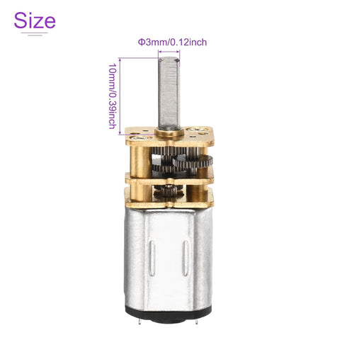 6V 30RPM 12 10mm DMiotech Rated Torque Output Shaft Length Micro DC Speed Reduction Motor Mini Metal Gearbox Motor