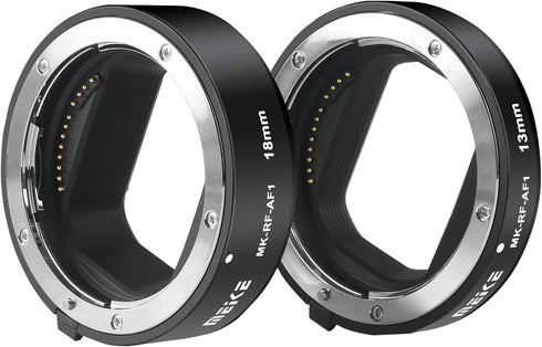 Meike MK-RF-AF1 Macro Extension Tube Adapter Ring Kit 13mm + 18mm for EOS-R Series Cameras RF Mount Cameras EOS-R EOS-RP