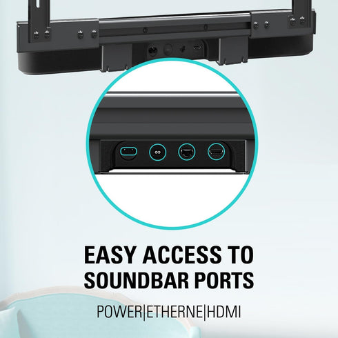 Mounting Dream Soundbar Mount for SONOS Beam - Easy Access Design with Sliding Block
