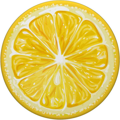 PopSockets Standard PopGrip - Yellow Lemon Pattern Slice for Boys Girls Lemon Print Black