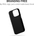 PEEL Original Super Thin Case Compatible with iPhone 15 Pro (Blackout) - Ultra Slim, Sleek Minimalist Design, Branding