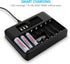 Tenergy TN480U 8-Bay 8pcs 1000mah LCD Display Fast Charger for NiMH/NiCD AA AAA Rechargeable Batteries with AAA