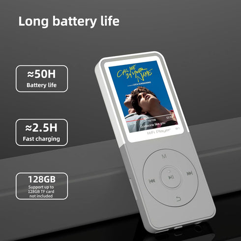 Tengsen Mp3 Play,1.8" Mp3 68GB) Player with Bluetooth,Music Player,Fm Radio,Video,Recording,Photo View,E-Book,HiFi