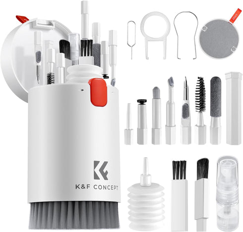 K&F Concept 20-in-1 Cleaning Kit, Multifunctional Tool for Laptop, iPhone, AirPods, MacBook, iPad, Camera, PC Monitor