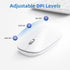 OMOTON Bluetooth Keyboard and Mouse Combo for Mac, Wireless Multi-Device Keyboard with Numeric Keypad (White)