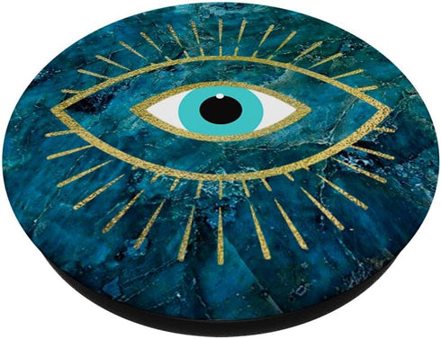Yellow Evil Eye Blue PopSockets Standard PopGrip