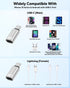 MoKo Lightning Female to USB C Male Adapter 2 Pack, Fast Charging/Data Transfer for iPhone 15 Series, NOT for Audio