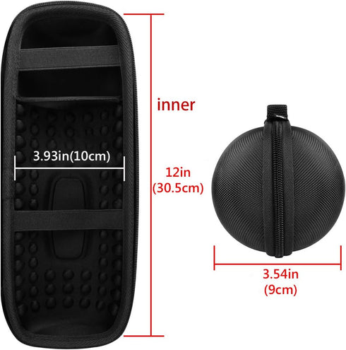 Geekria Shield Speaker Case for JBL Charge 5 and Charge 4 - Portable Bluetooth Speaker Hard Shell Travel Bag (Black)