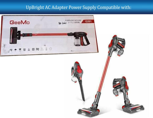 UpBright 26.5V AC/DC Adapter Compatible with GeeMo G201 21Kpa K14 14KPa 22V 22.2V 2000mAh Li-ion Battery Stick Cordless Vacuum Cleaner 3YE GQ18-265050-AU TAA0122650050HJ 0.5A Power Supply Charger PSU