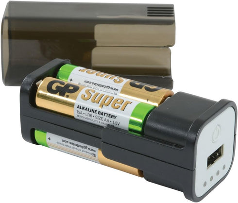 ADCB POW1 Emergency USB Battery Power Bank, Compact Portable 4 AA Batteries for Smartphones, Tablets, Apple, Android
