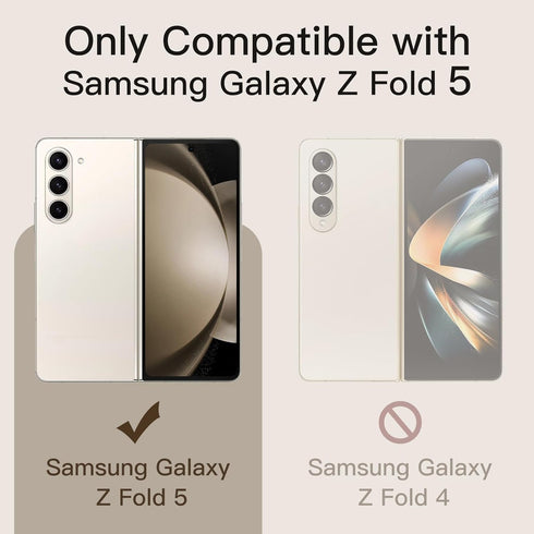 JETech Front Privacy Screen Protector for Samsung Galaxy Z Fold 5, Anti-Spy Tempered Glass Film, Case-Friendly, Easy