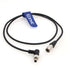 Eonvic Hirose 4 Pin Male for Sony F5 F55 Camera to Locking 2.1mm DC Right Angle Power Cable for Lectrosonics