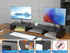 Black Metal Dual Monitor Stand - Ergonomic Desk Riser for Home and Office