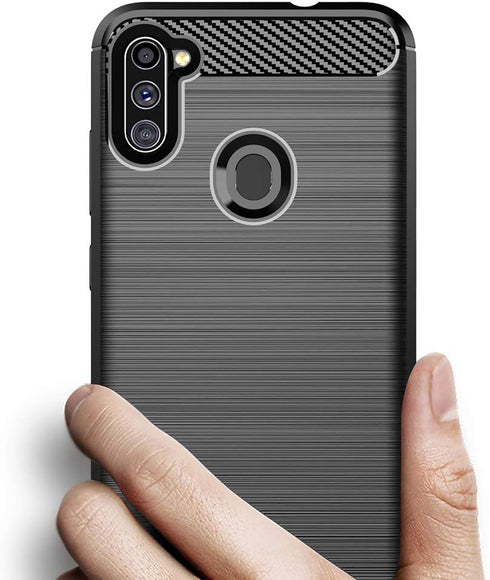 Asuwish Compatible with Samsung Galaxy A11 Case, Slim Silicone Protective Cover and Tempered Glass Screen Protector