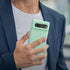 Amzpas Silicone Phone Case for Google Pixel 6, Soft Protective Anti-Scratch Shockproof Cover for Women Men, Cyan