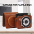 PU Leather Camera Bag with Shoulder Strap for Fujifilm Instax SQ6 (Brown) Protective Case