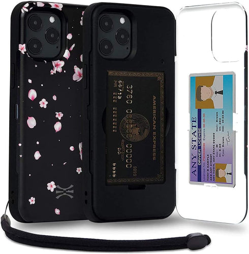 TORU CX PRO Wallet Case for iPhone 12 Pro Max, Protective Shockproof Cover with Hidden Card Holder & Wrist Strap -