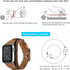 Compatible Apple Watch Band, Genuine Leather Bracelet Wrist Strap for 49mm, 46mm, 45mm, 44mm, 42mm (Cuff Brown)