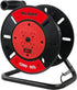 Extension Cord Storage Reel with 4-Grounded Outlets - Heavy Duty Open Cord Reel for 12/3 14/3 16/3 Power Cords
