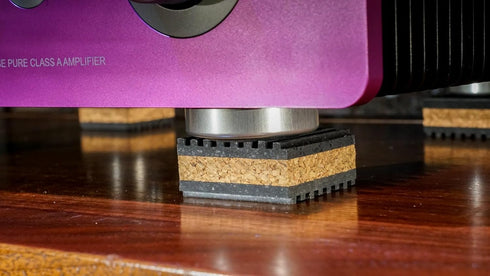 Sound Isolation Pads, Cork Pads for Turntables to Reduce Vibration & Skipping, Pack of 4