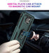 Moto Z4 Case - Military Grade Shock-Absorption Bumper Cover with Anti-Scratch Protection, Teal Ring Mount