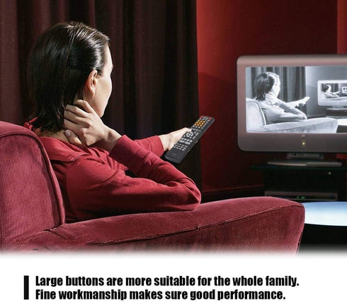Multifunctional Replacement Remote Control for AV Receiver RC-1120/AVR-391/AVR-591/AVR-390, Easy to Use with Large