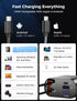 ?Upgraded? SUPERONE 4 in 1 Retractable Car Charger, Fast Car Phone Charger with 2.6ft Cord, USB C and Apple Adapter,