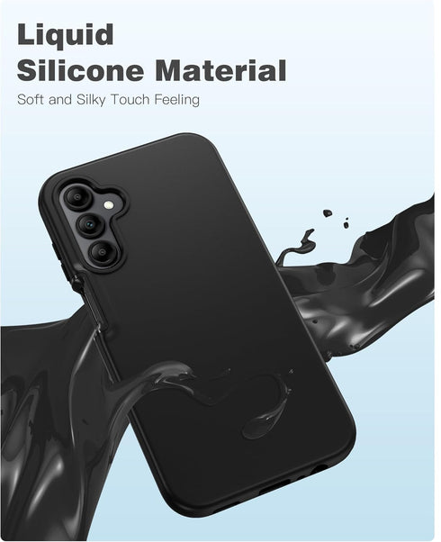 FNTCASE Samsung Galaxy A15-5G Case: Rugged Dual Layer Silicone Cover with Built-in Screen Protector, Slim & Shockproof,