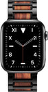 Wolait Compatible Apple Watch Band Ultra 2, 49mm 46mm 45mm 44mm 42mm, Red Sandalwood with Stainless Steel Link