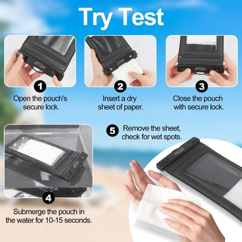 AiRunTech Floating Waterproof Phone Pouch with Lanyard, Waterproof Case for iPhone 16 15 14 13 12 Pro Max