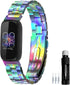 Metal Watchband for Fitbit Inspire 3, Stainless Steel Wrist Strap Bracelet Replacement for Smartwatch