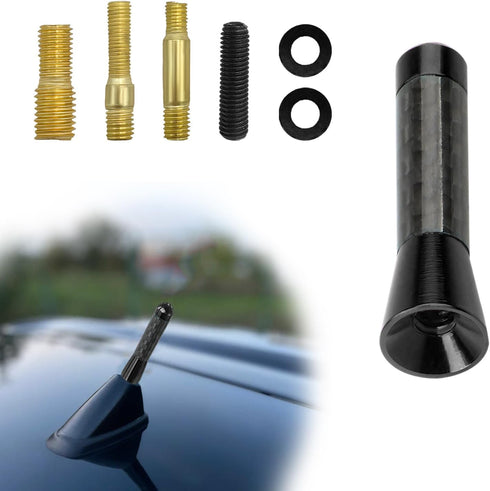 Gdnecad Car Short Antenna, 1.37 Inch Mini Aluminum Alloy Car Aerial Antennas for