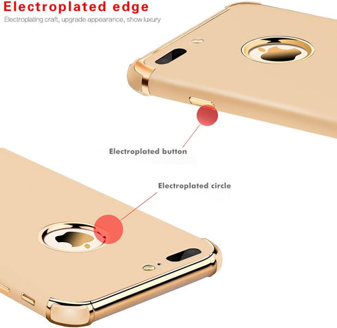 Compatible iPhone 8 Plus Case, Ultra Slim Flexible Matte Cover (Gold)