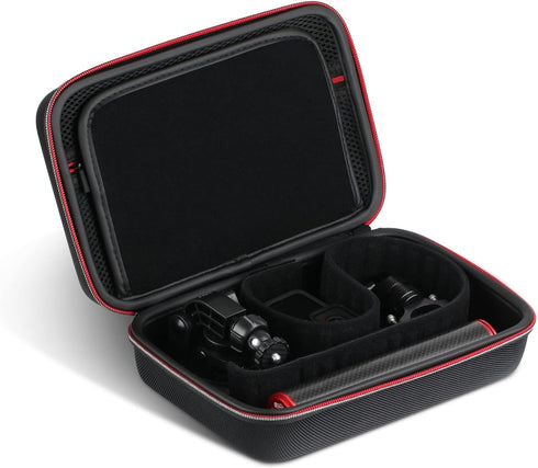 HSU Carrying Case for GoPro Hero 13/12/11/10/9/8/7/6/5/4/3+/3, DJI Osmo Action, Insta360 ONE X3 - Travel Case