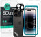 Ibywind Screen Protector for iPhone 14 Pro 6.1", with Metal Camera Lens Protector, No Bubble, Easy to Install