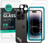 Ibywind Screen Protector for iPhone 14 Pro 6.1", with Metal Camera Lens Protector, No Bubble, Easy to Install