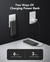 VRURC Portable Charger with Wall Plug, 10000mAh Slim Power Bank with Built-in Cables, PD 20W Fast Charging