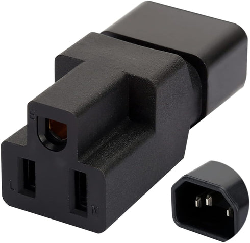 Dracaena 10 Pack IEC320 C14 Male to Nema 5-15R PDU USA UPS Extension Power Plug Adapter