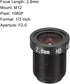 uxcell 2 Pcs CCTV Camera Lens 2.8mm Focal Length 1080P F2.0 1/3 Inch Wide Angle for CCD Camera