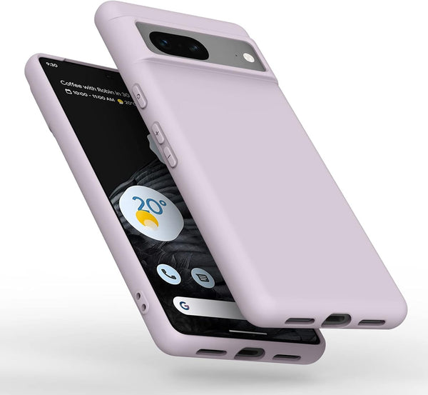 Amzpas Silicone Phone Case for Google Pixel 7, Soft Protective Cover for Men and Women, Durable Shockproof (Purple)