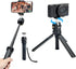 JJC 2 in 1 Extendable Mini Vlogging Tripod & Selfie Stick for Sony ZV-E10, Canon EOS M50, Panasonic G100, and More