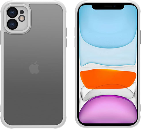 Matte Shockproof Protective Hard Back Slim Case for iPhone 11, Frosted Translucent Back Phone Cover, Anti-Fingerprint