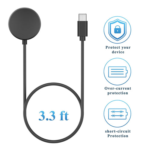 USB C Watch Charger Cable Compatible with Samsung Galaxy Watch 6 Classic/6/5 Pro/5/4 Classic/4/3/Active 2/1, Wireless