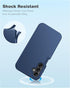 FNTCASE Samsung Galaxy A15-5G Case, Rugged Shockproof Silicone Cover with Built-in Screen Protector (Blue)