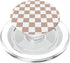 Checkerboard PopSockets PopGrip for MagSafe - Brown and White Checkered Pattern