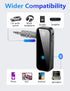 Bluetooth 5.0 Adapter 3.5mm Jack Aux Dongle, 2-in-1 Wireless Transmitter Receiver for Car,TV Audio,Headphones,Speakers,Projector