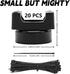 WGYKLRL 20Pcs 100 (22mm) Magnetic Zip Tie Mount and Nylon Cable Ties, Magnetic Cable Clips, Multi-purpose Cable Tie