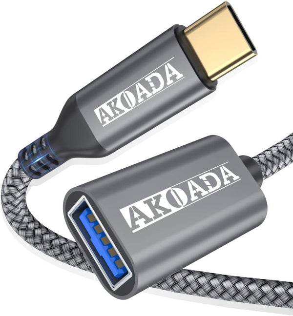 USB C to USB 3.0 Adapter 3.3ft, Type C Male to USB A Female Adapter, OTG Cable for MacBook Pro, Samsung