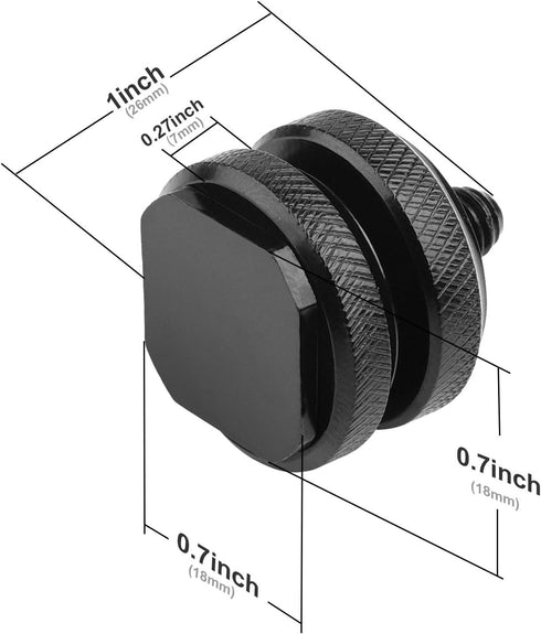 1/4"-20 (Pack 4) Camera Hot Shoe Mount to Tripod Screw Adapter,Flash Shoe Mount for DSLR Camera Rig