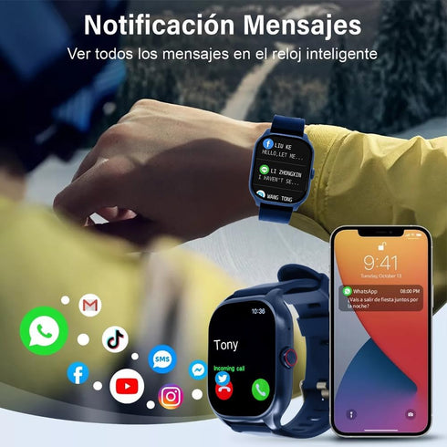 Fitness Tracker Smart Watch with 2.01" Screen, Heart Rate/Sleep Monitor, Waterproof for Android iPhone (Blue)
